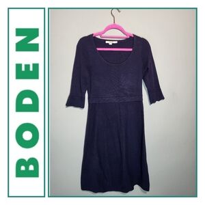BODEN Size 6 Dress Fit and Flare Modest Style Flutter Sleeve Detail